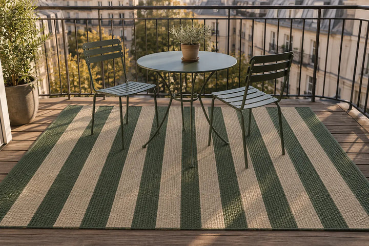 Quel tapis extérieur pour une terrasse ou un balcon ? Pluie, soleil, taille