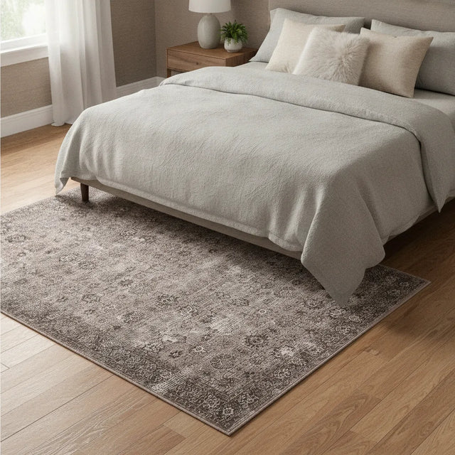 Tapis vintage délavé très fin