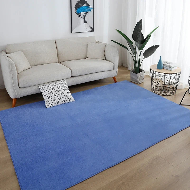 Tapis de salon uni gris poil ras