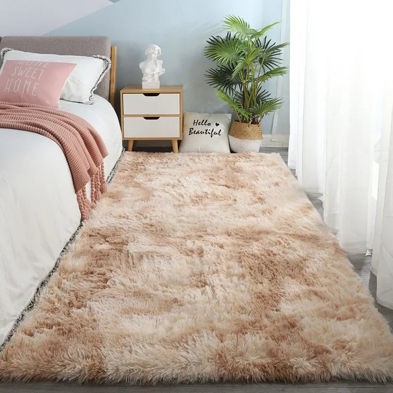 Tapis de salon velours dégradé gris