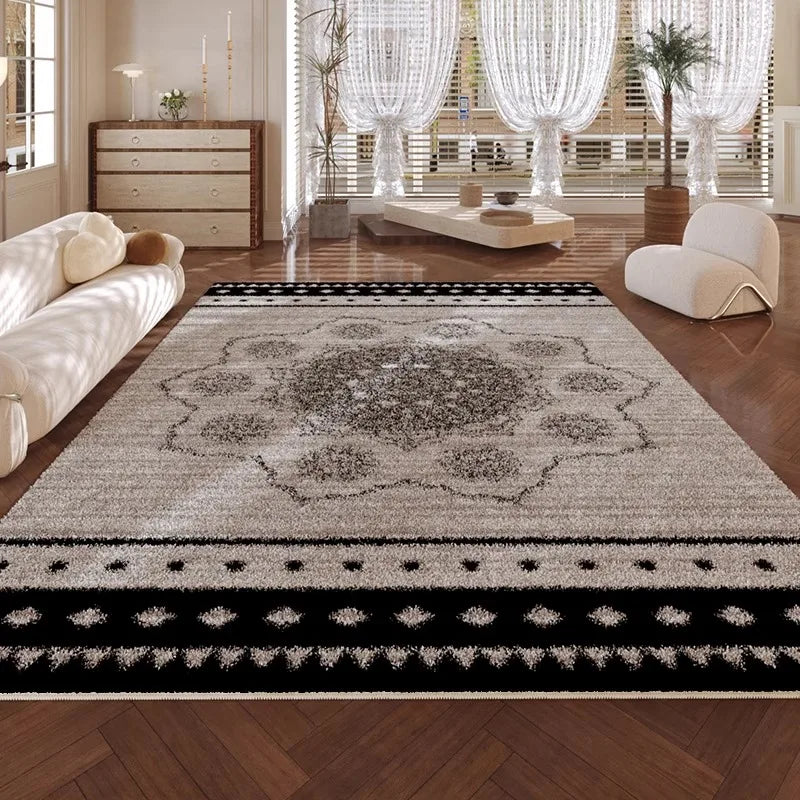 Tapis salon bohème en microfibre douce