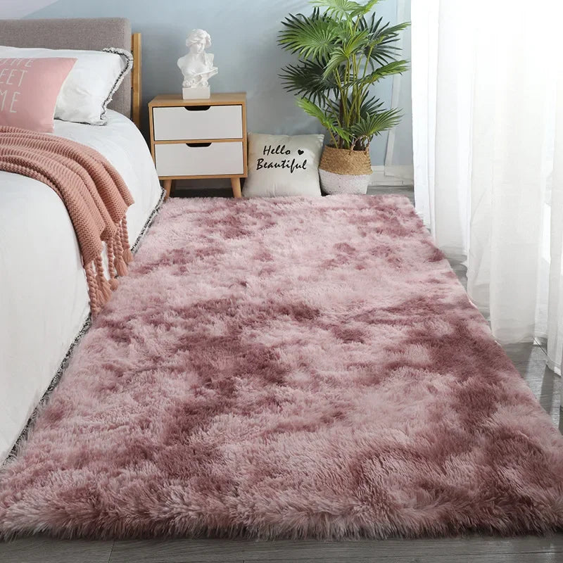 Tapis de salon velours dégradé gris