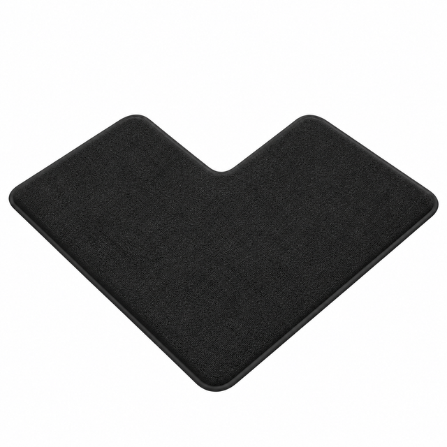Tapis de bain en L pour coin de douche
