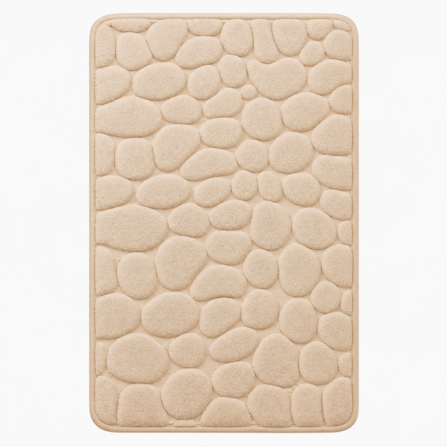 Tapis de bain galets en relief