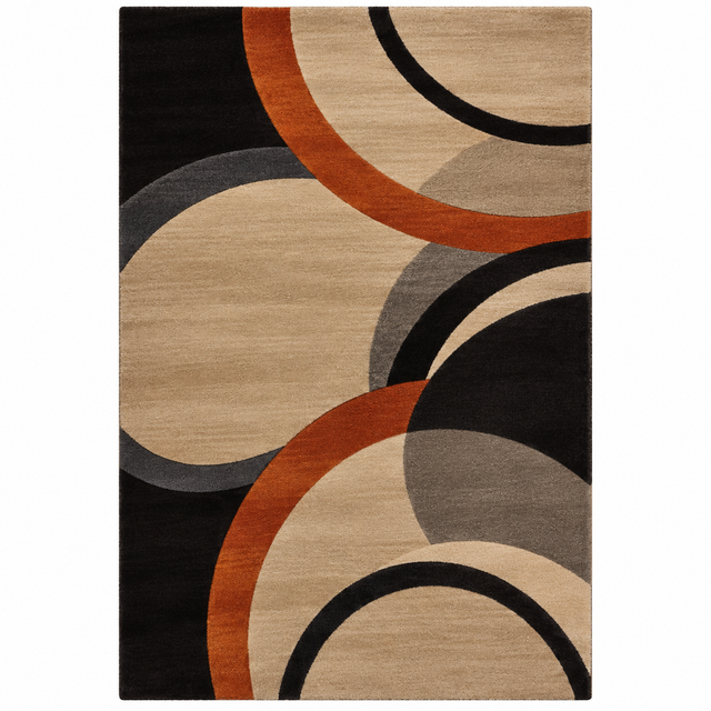 Tapis de chambre courbes modernes