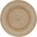 Tapis rond bohème aspect jute