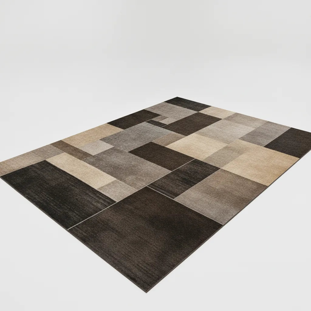 Tapis salon abstrait en feutre doux
