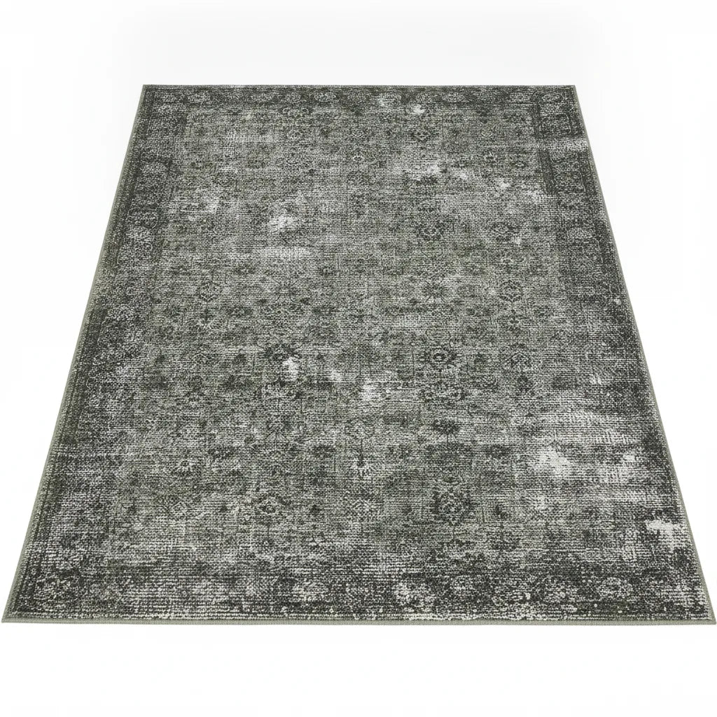 Tapis vintage délavé très fin