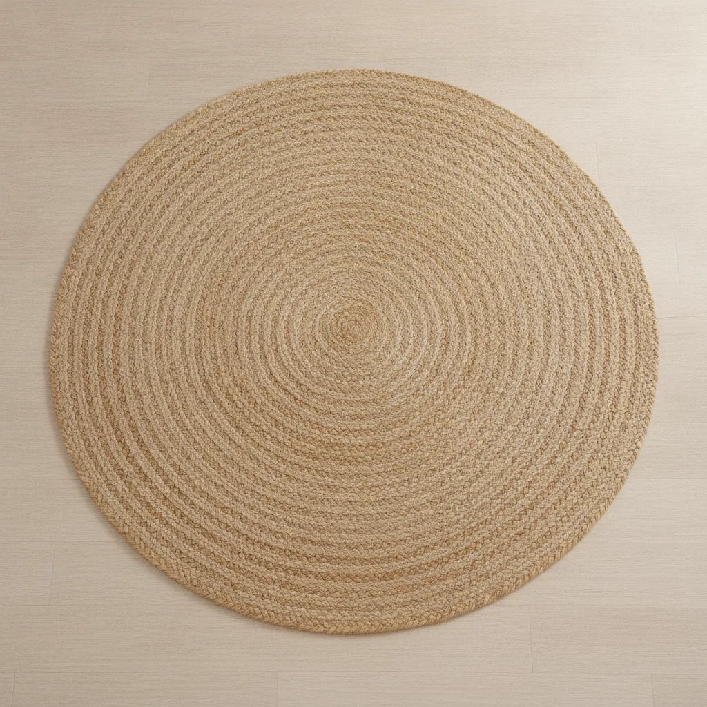 Tapis rond en jute naturel