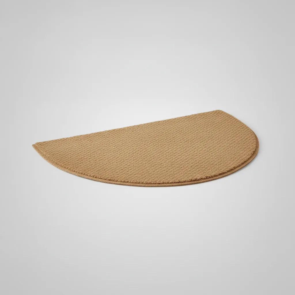 Tapis d'entrée aspect jute marron