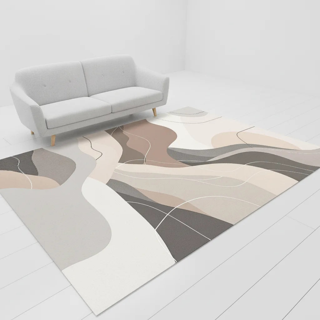 Tapis salon géométrique moderne