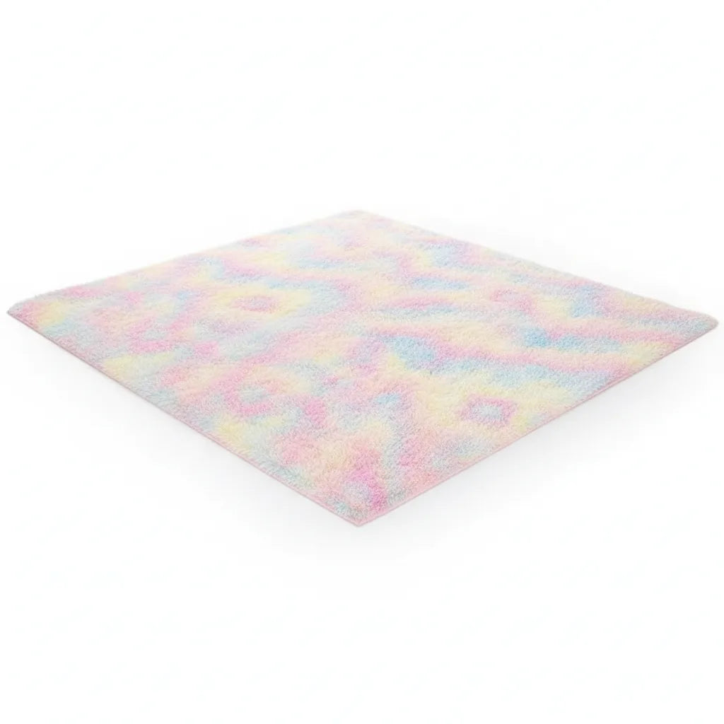 Tapis enfant cœurs à poils longs