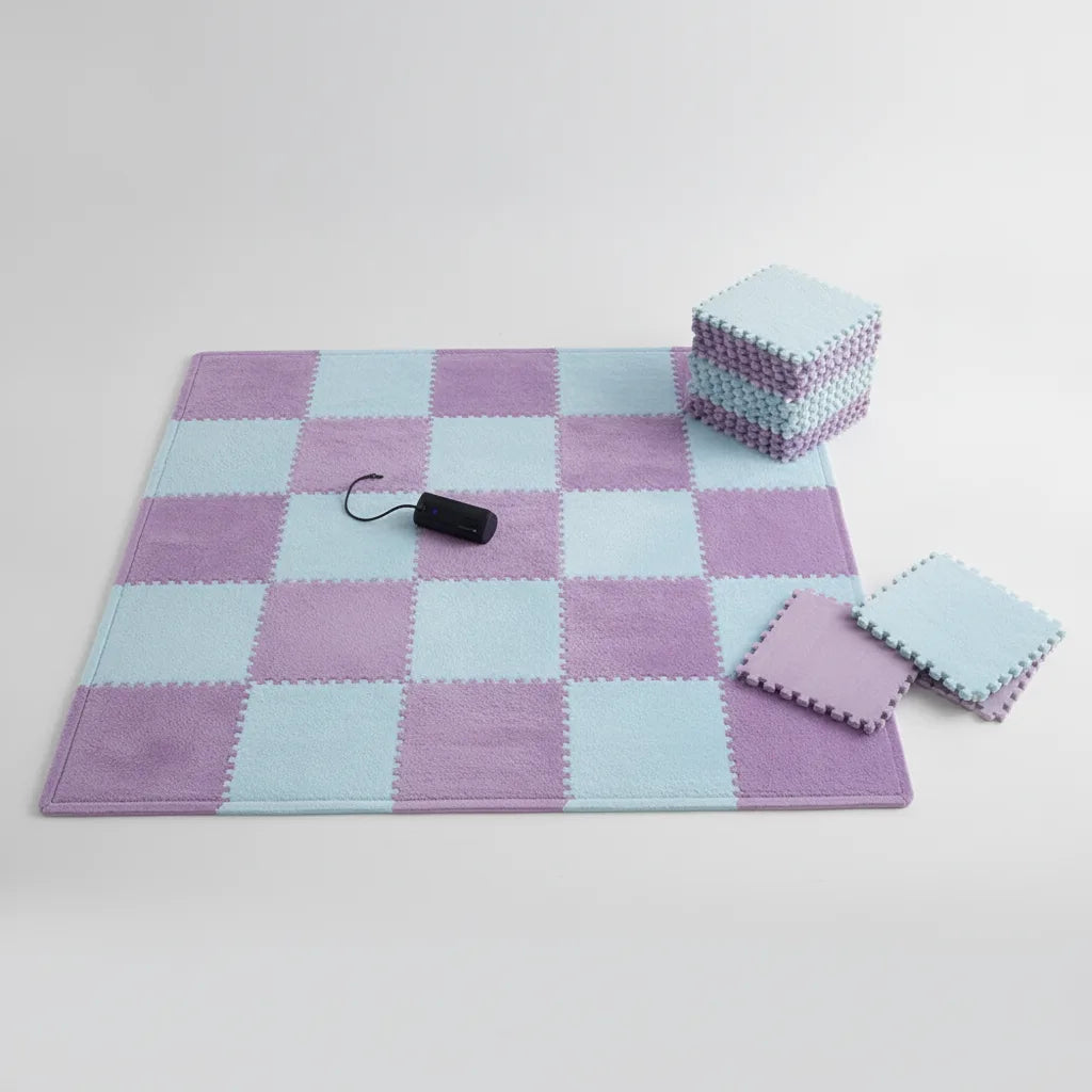 Tapis puzzle bébé dalles velours