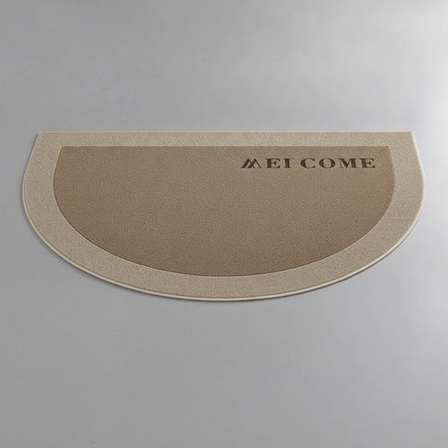 Tapis d'entrée demi-lune marron