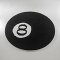 Tapis rond boule de billard noir