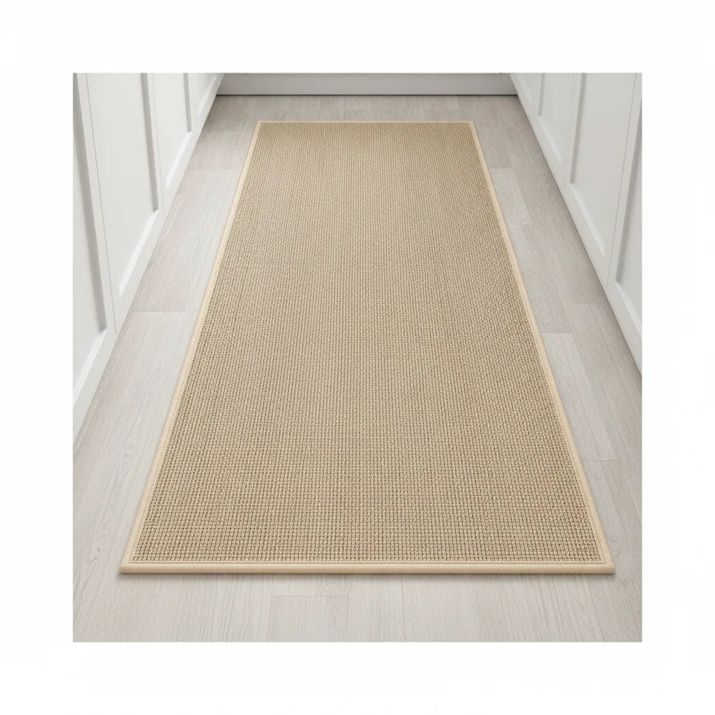 Tapis de cuisine aspect sisal tressé