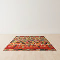 Tapis berbère coloré motif géométrique