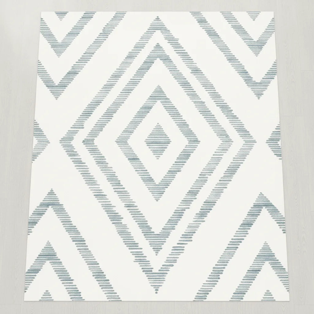 Tapis salon rayé minimaliste bohème