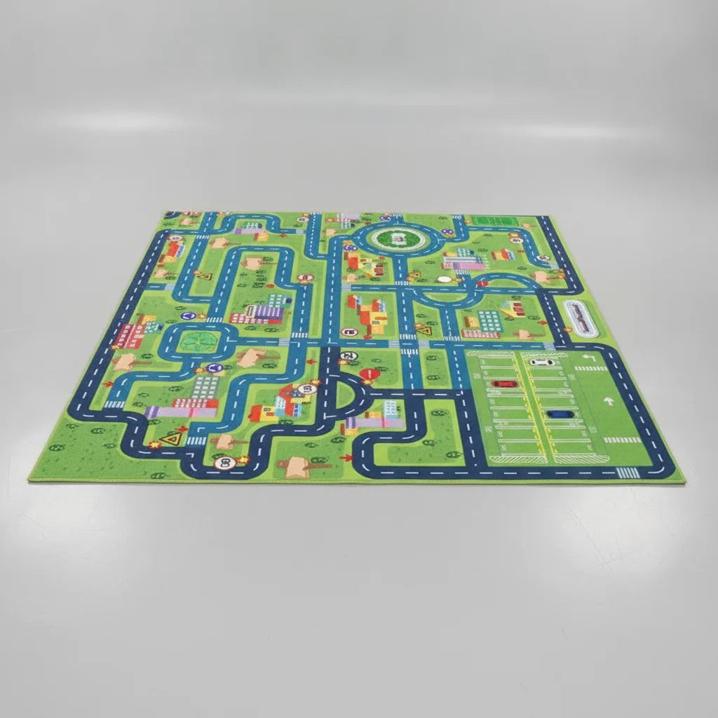 Tapis de jeu circuit voitures enfant