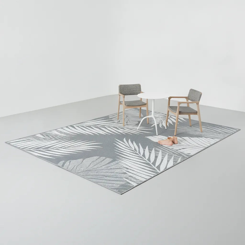Tapis d'extérieur tressé réversible
