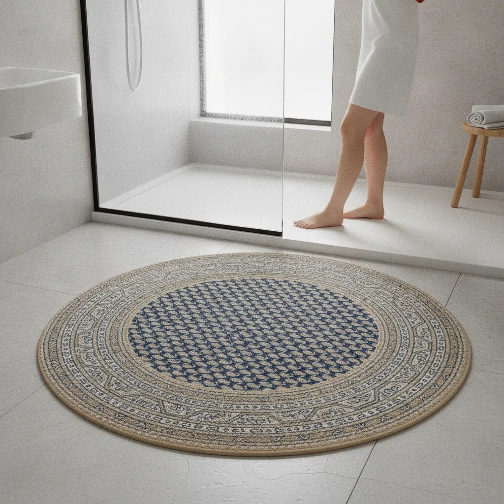 Tapis rond bohème imprimé