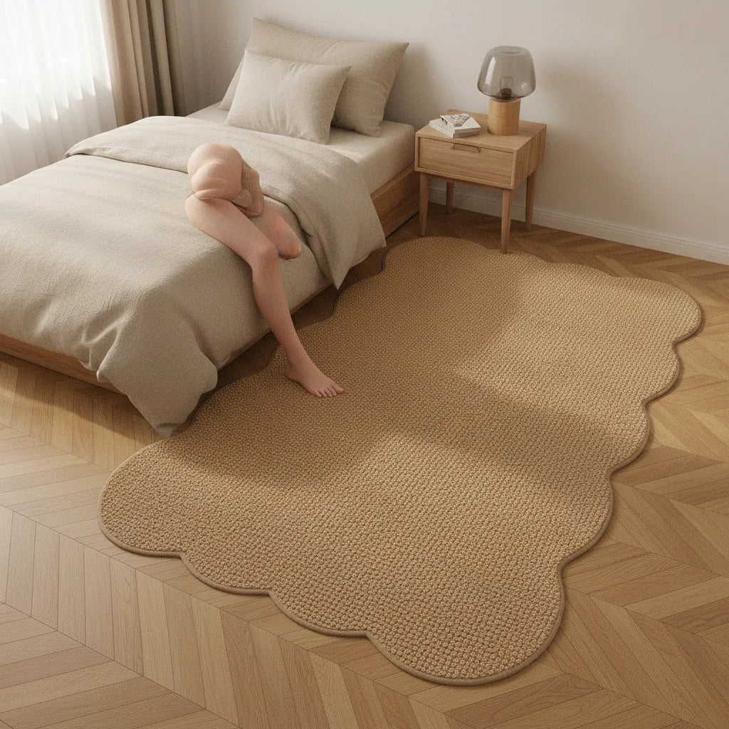 Tapis de chambre aspect sisal beige