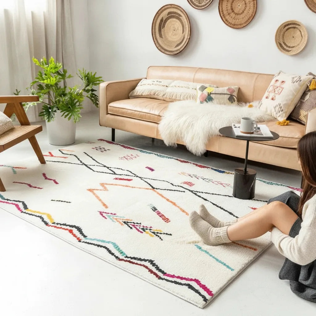 Tapis de salon berbère moelleux