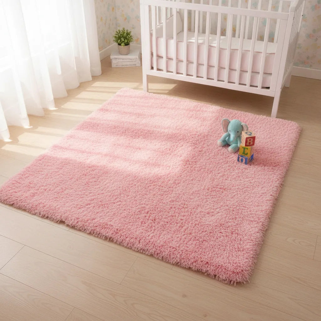 Tapis chambre enfant uni tout doux