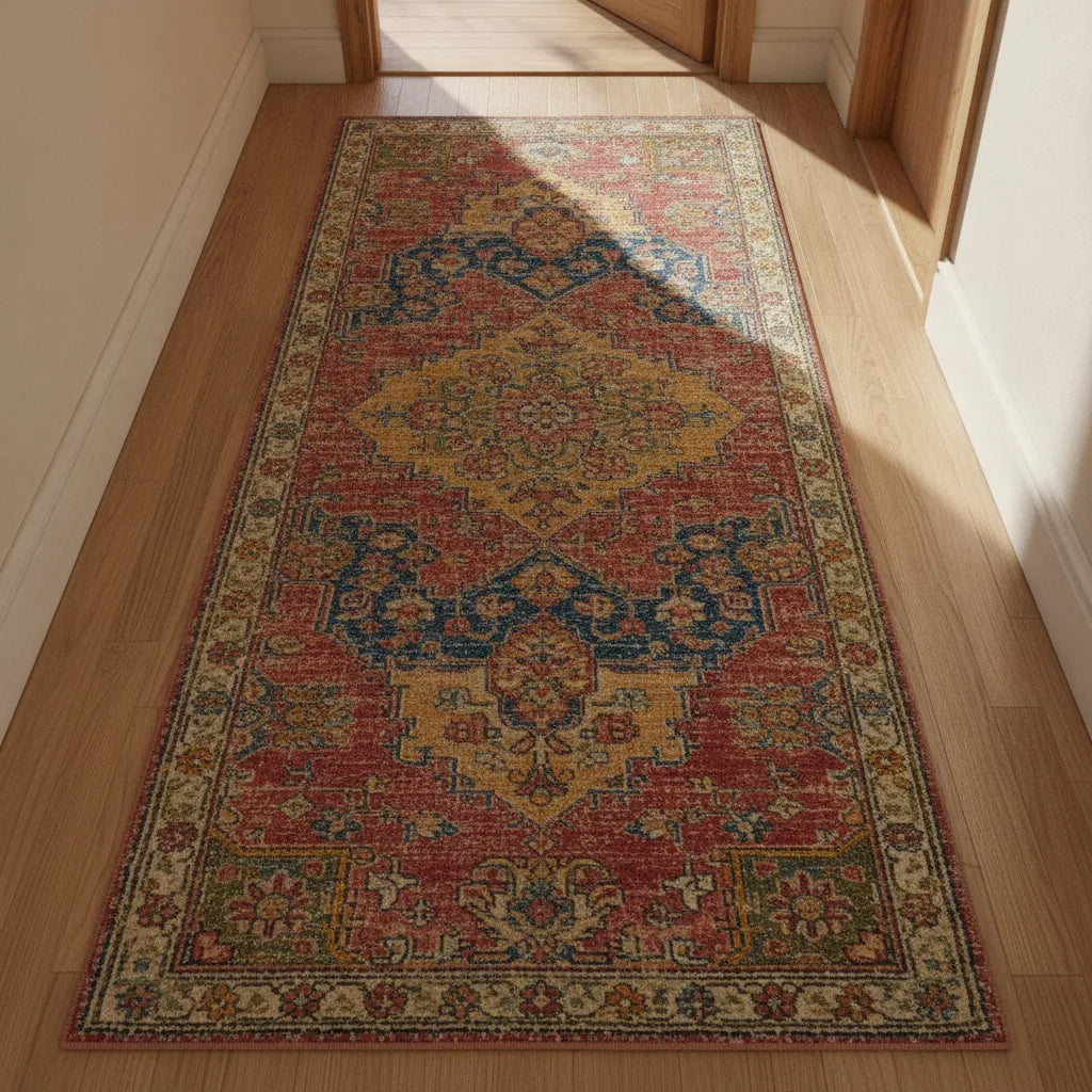 Tapis de couloir bohème vintage