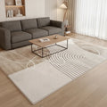 Tapis de salon flanelle motif géométrique