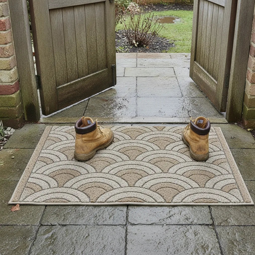 Tapis d'entrée extérieur motif arcs