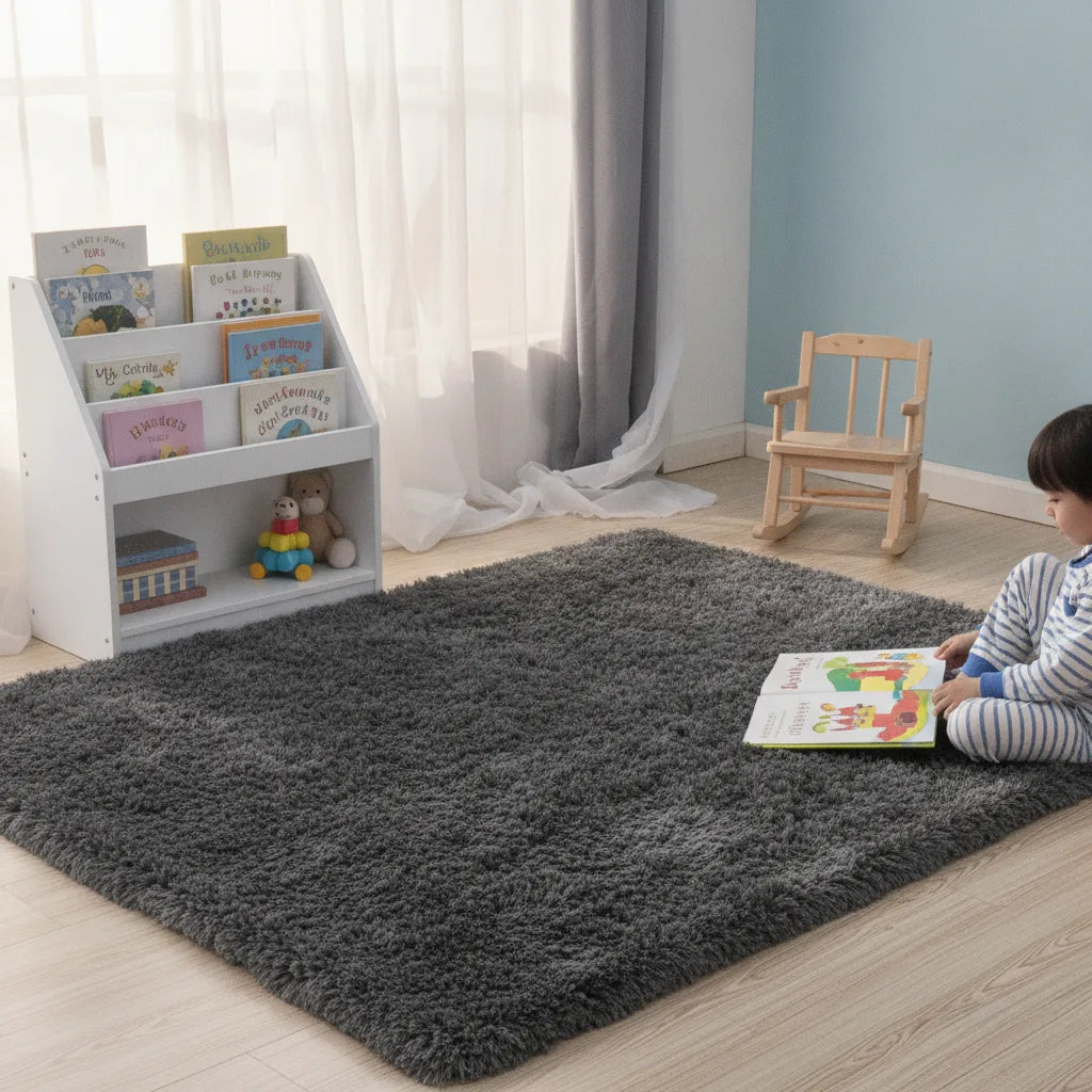 Tapis enfant moelleux uni