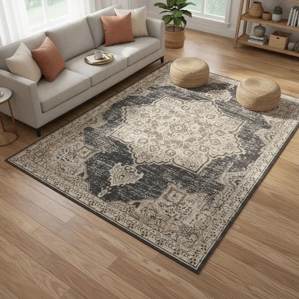 Tapis de salon bohème persan