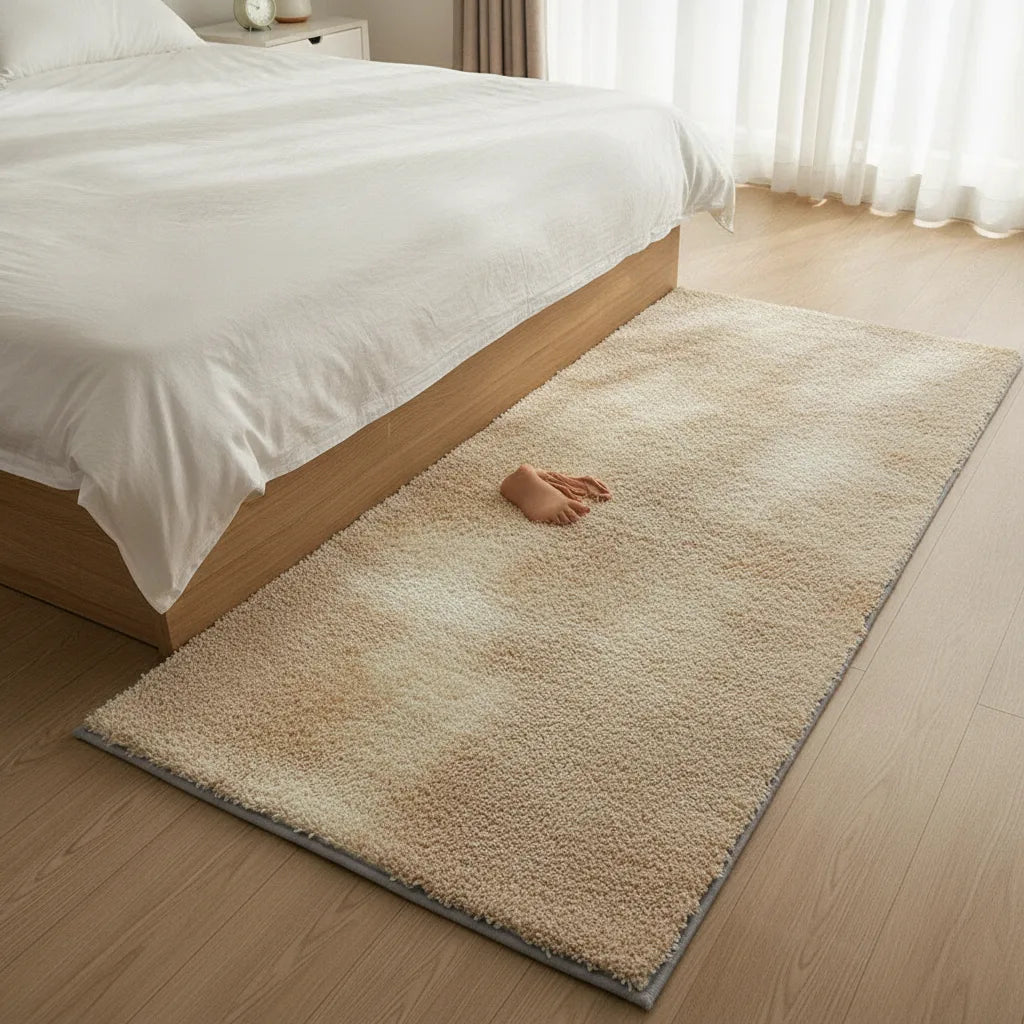 Tapis de chambre à poils longs