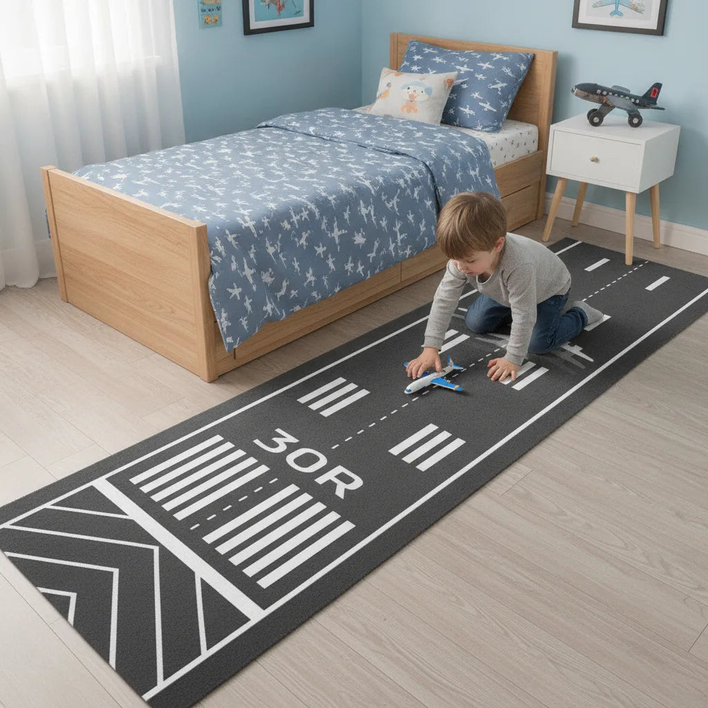 Tapis enfant piste d'aéroport