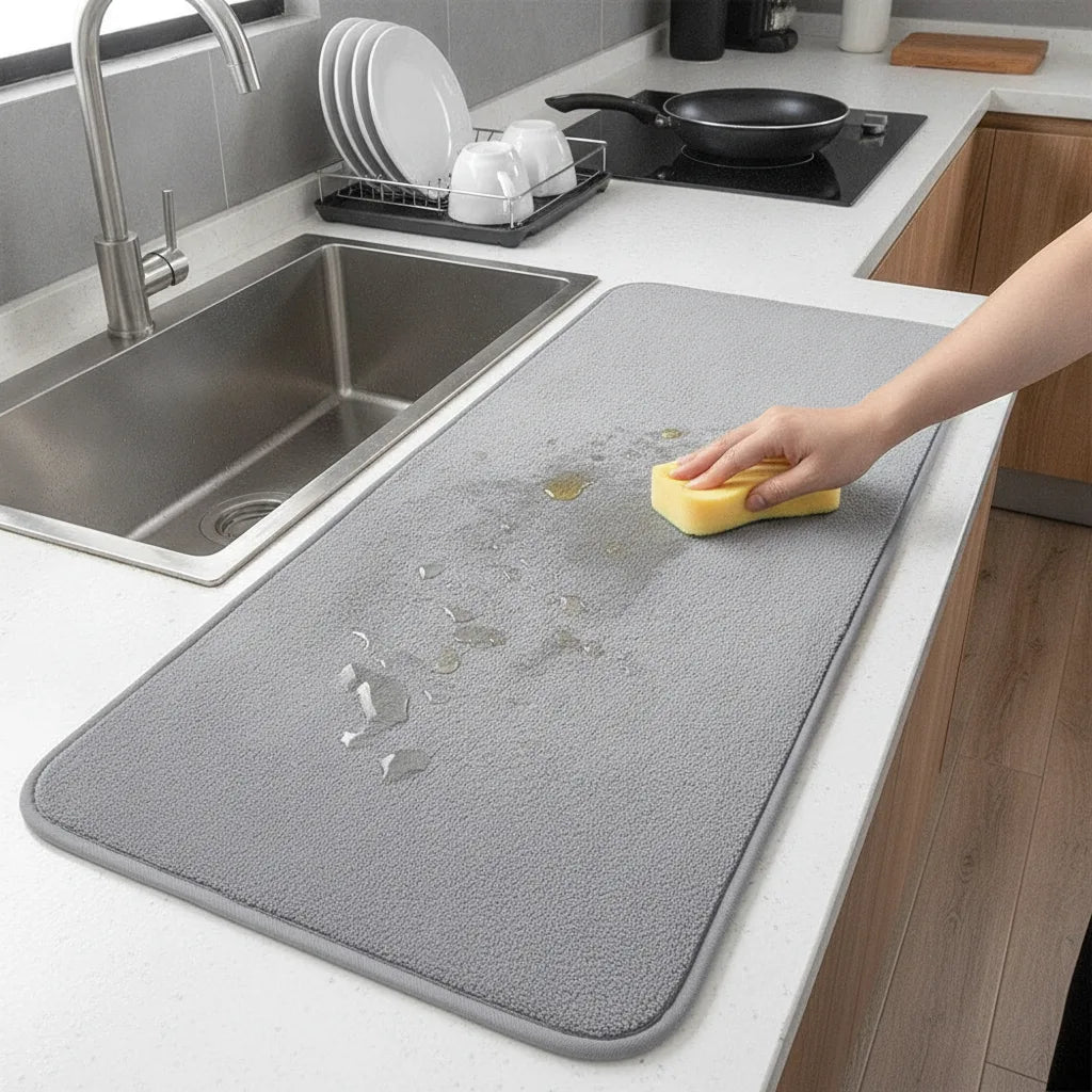 Tapis de cuisine anti-taches de gras