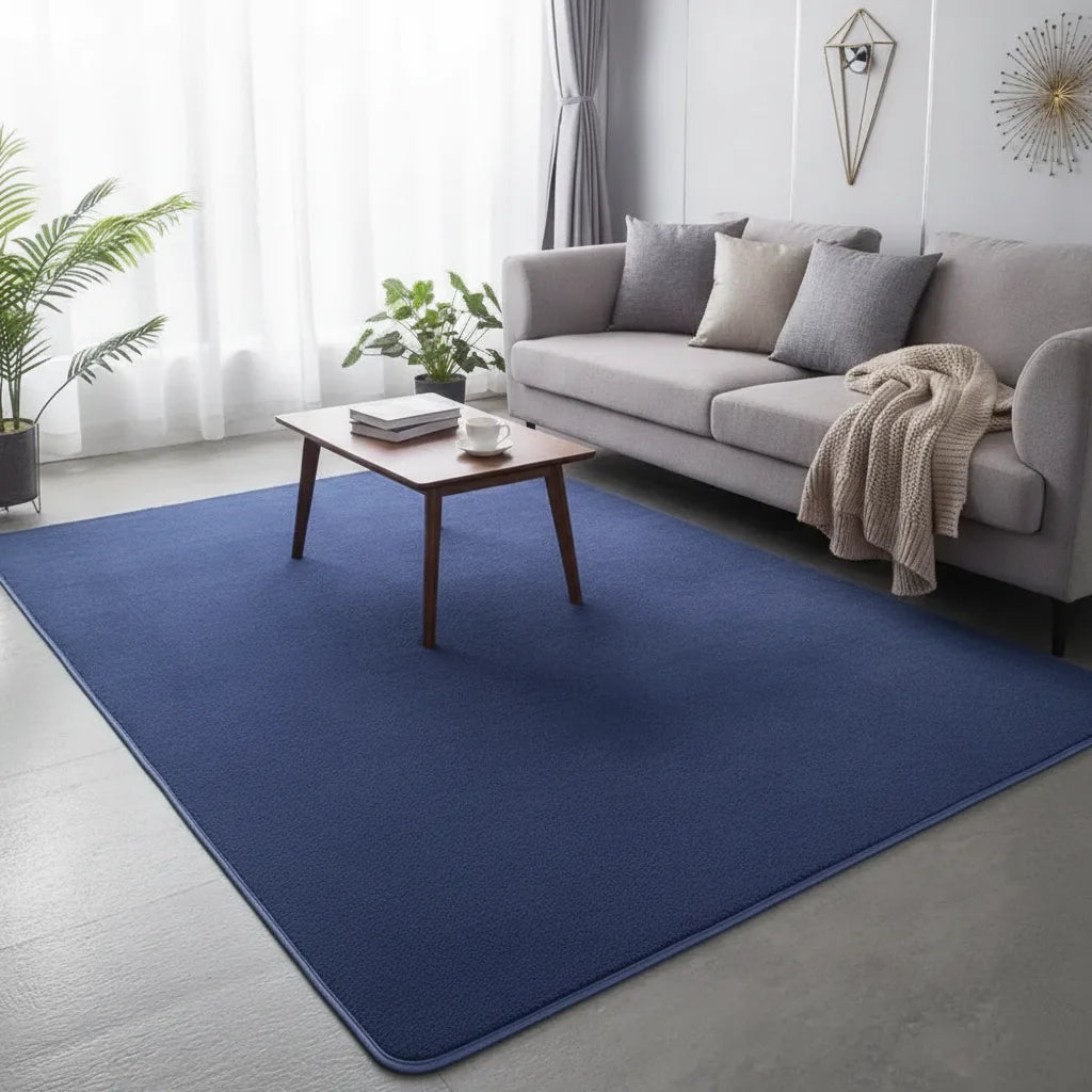 Tapis de salon uni en flanelle douce