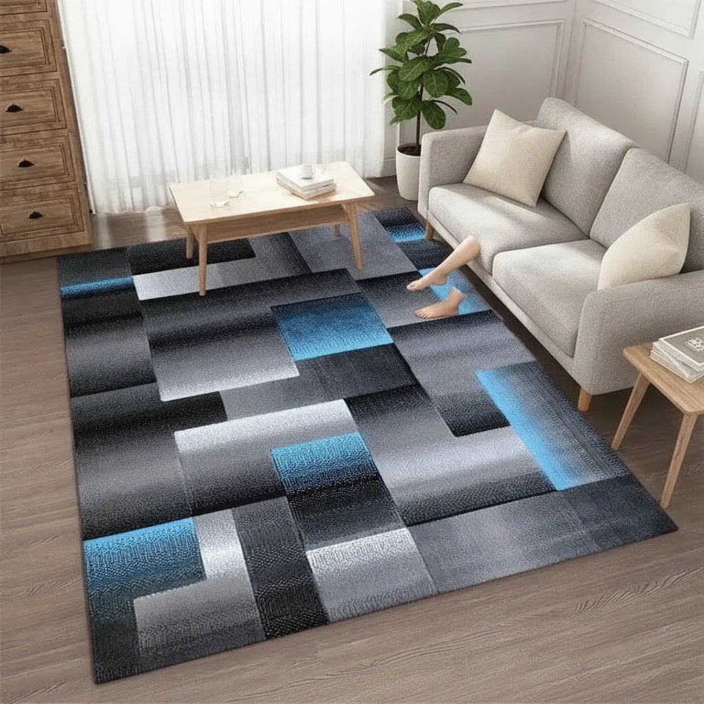 Tapis nordique abstrait lavable
