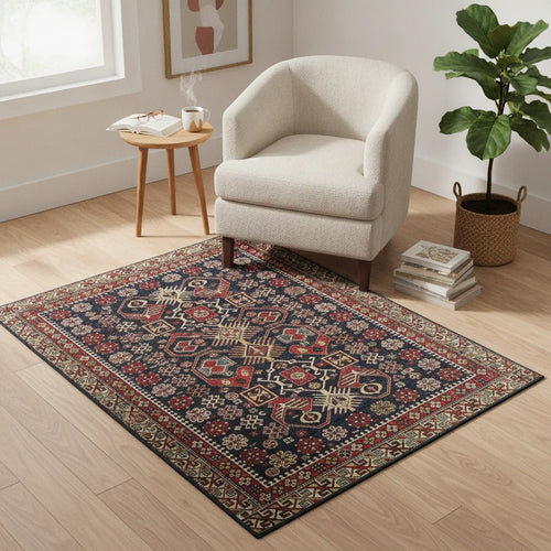 Tapis berbère kilim au motif oriental
