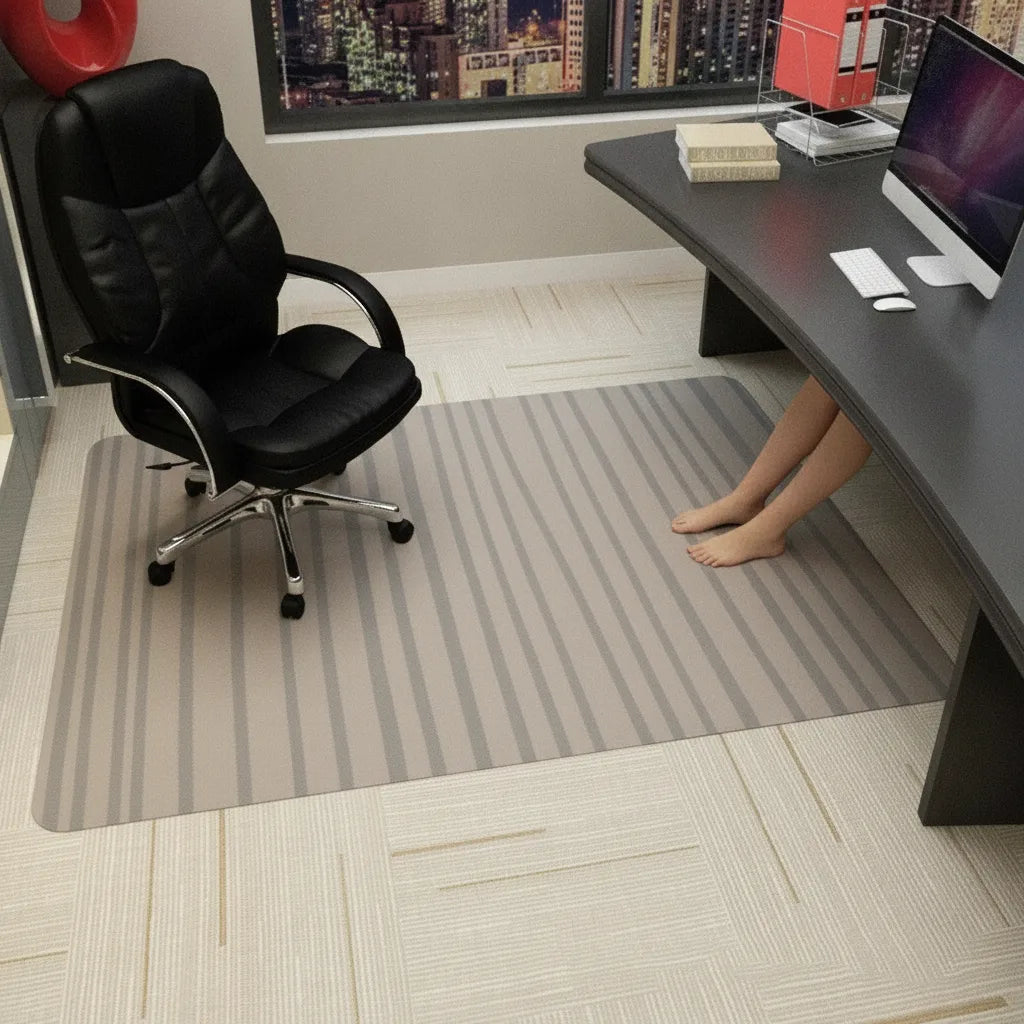 Tapis de bureau rayé antidérapant