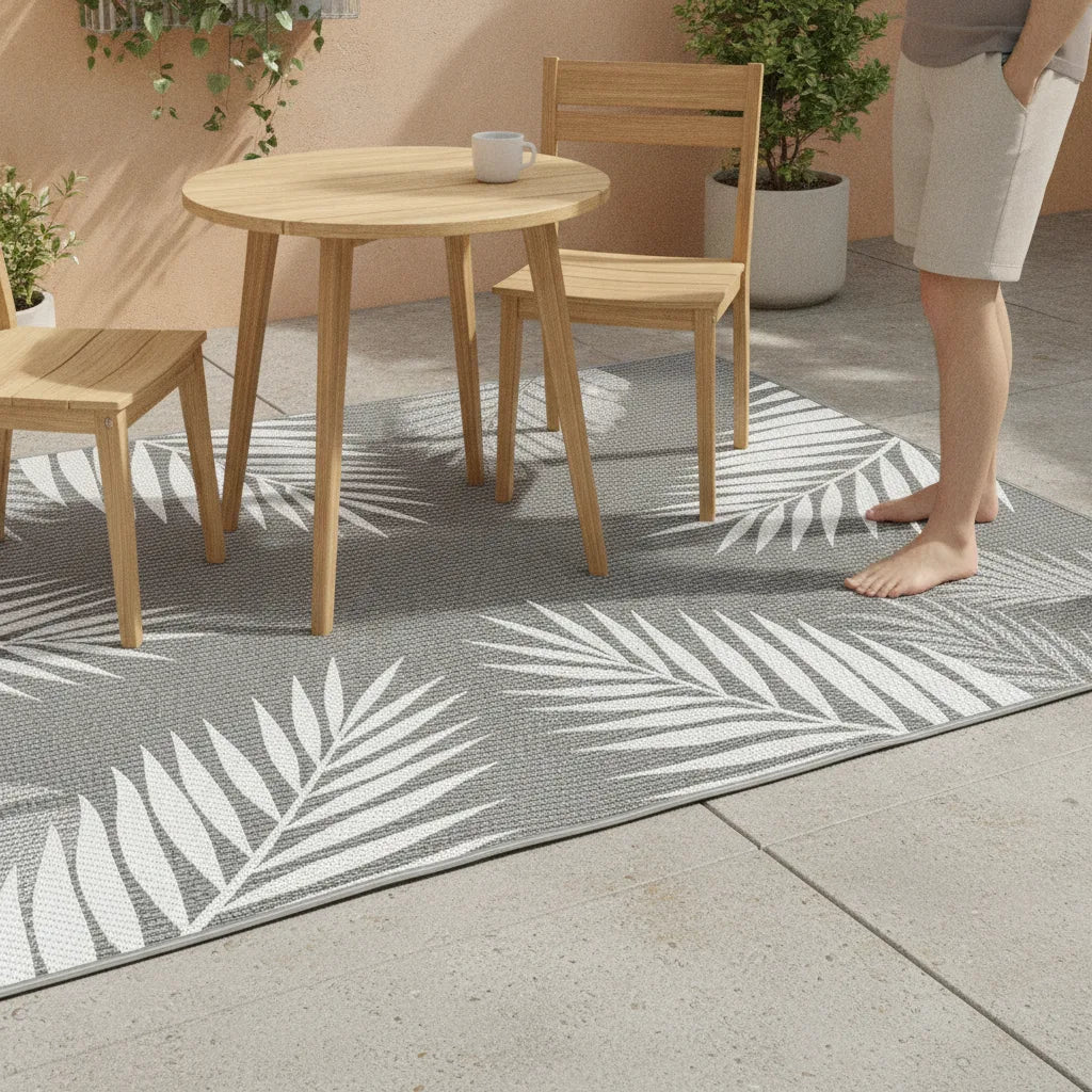 Tapis d'extérieur tressé réversible