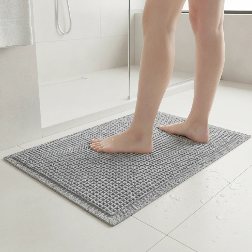 Tapis de bain gaufré absorbant