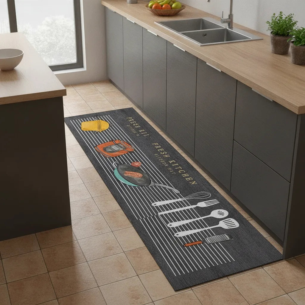Tapis de cuisine long antidérapant