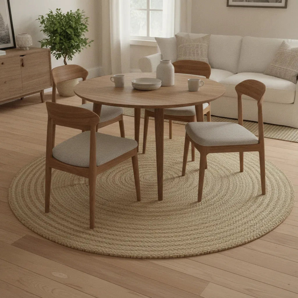 Tapis rond en jute naturel