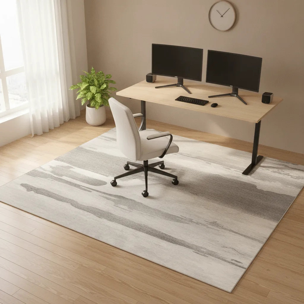 Tapis de bureau abstrait épais