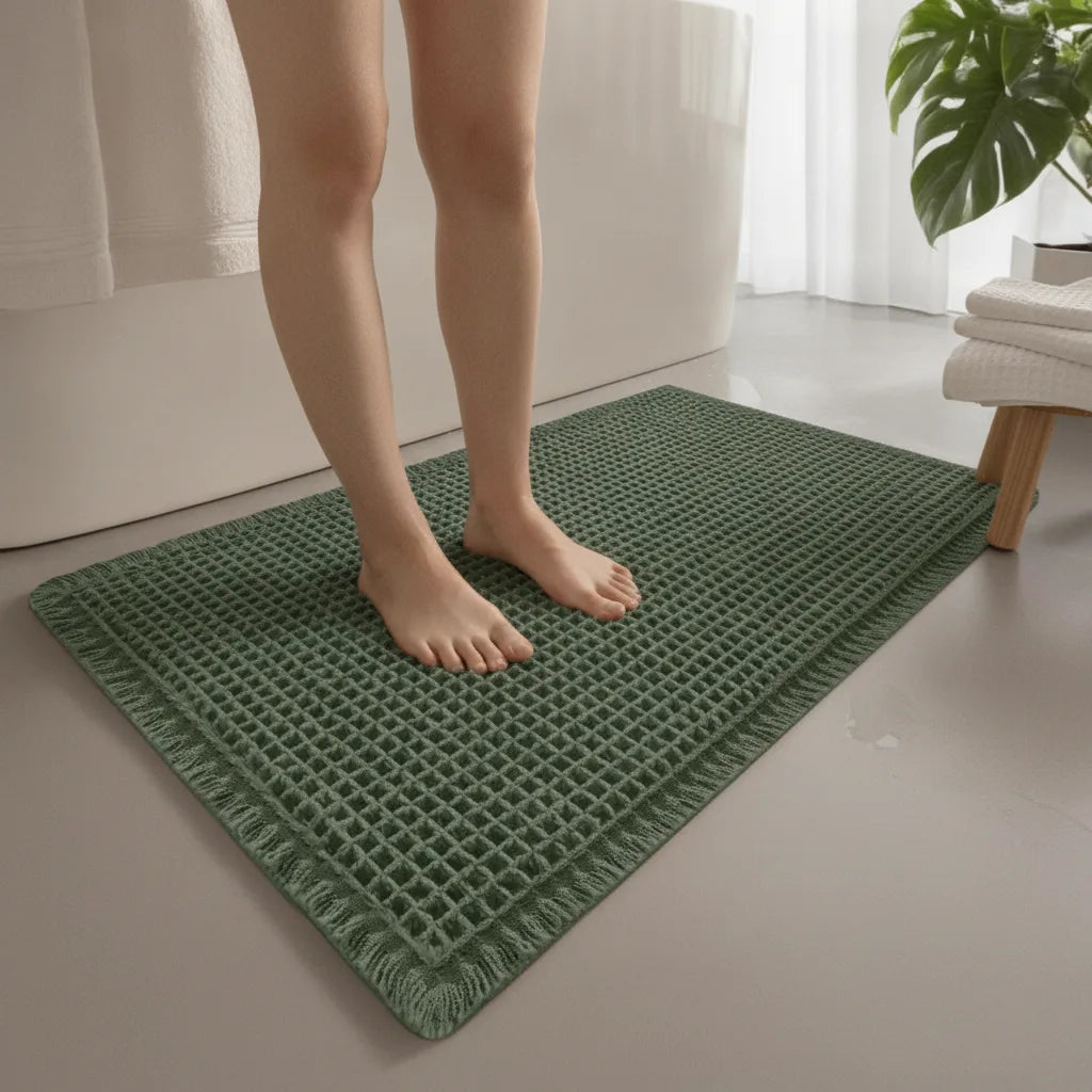 Tapis de bain gaufré absorbant