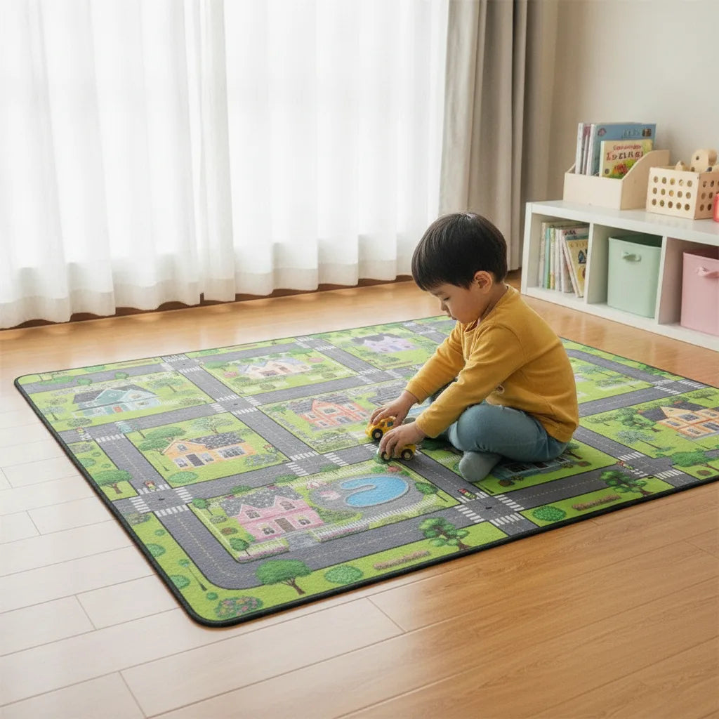Tapis enfant circuit de voitures