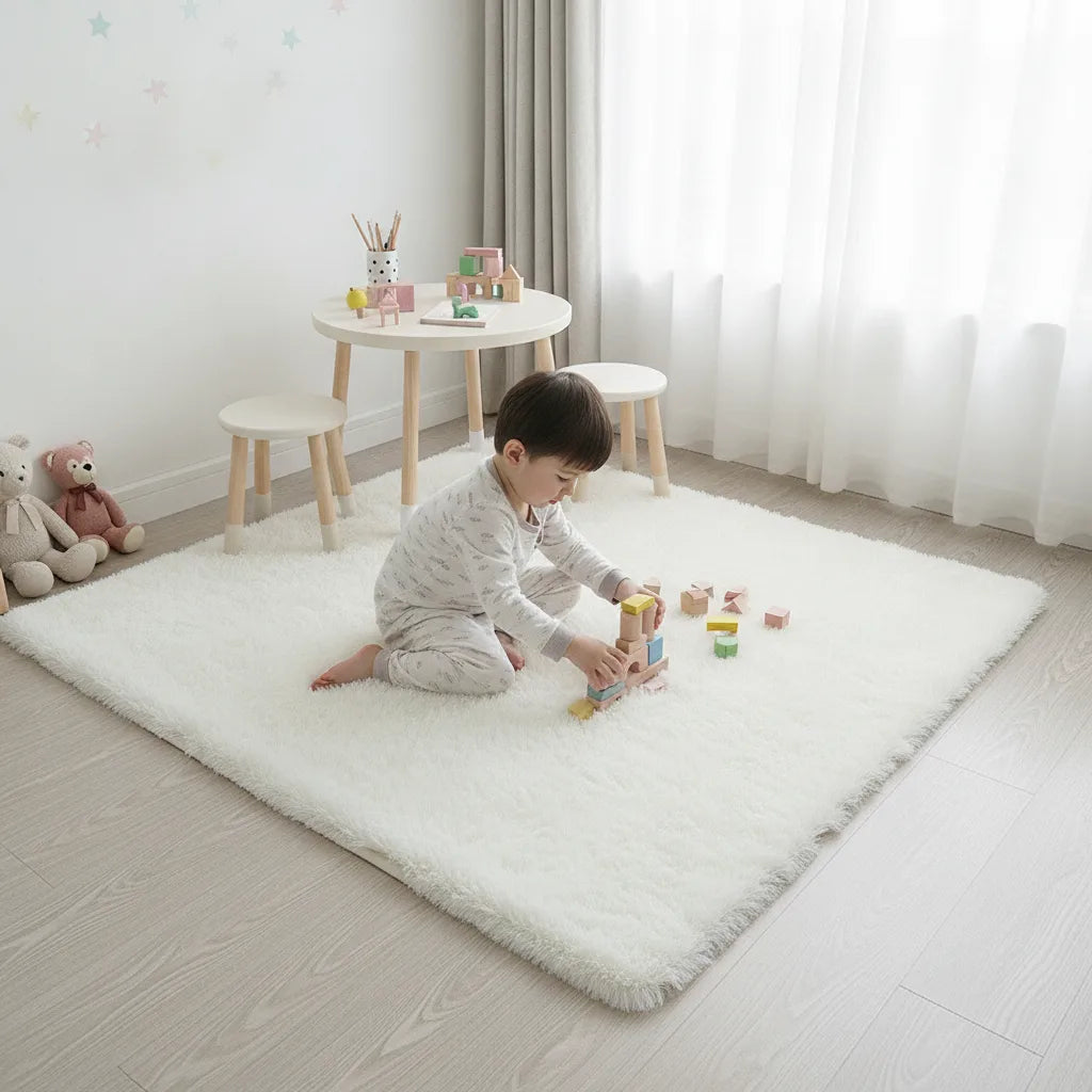 Tapis enfant fourrure douce