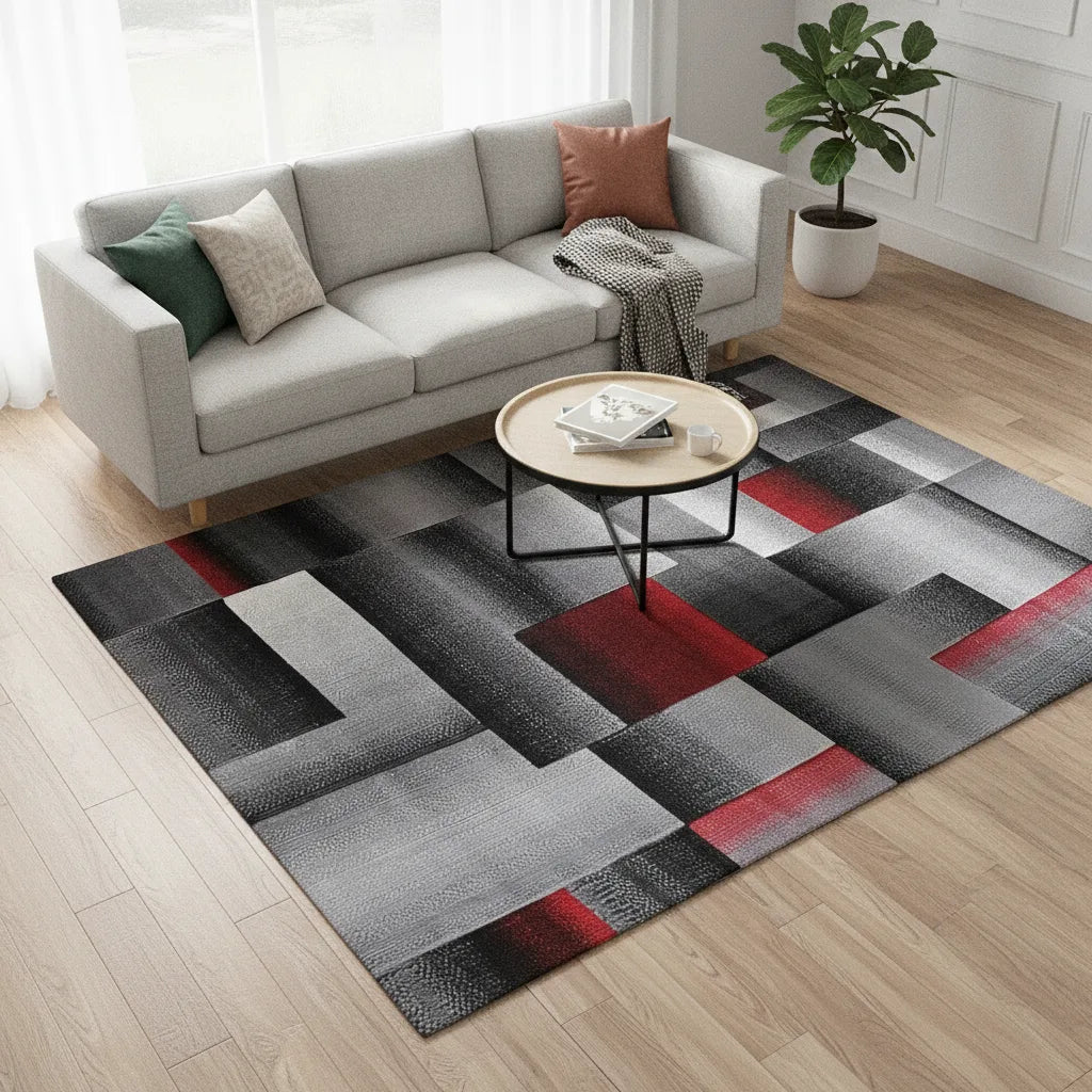 Tapis nordique abstrait lavable