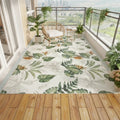 Tapis extérieur imprimé feuillage